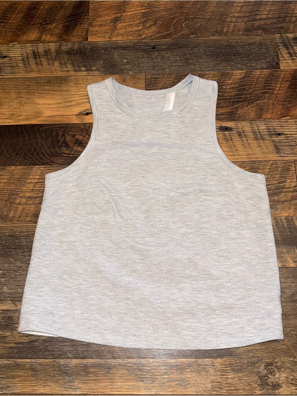 lululemon athletica Light Heather Gray Open Back Tank Top